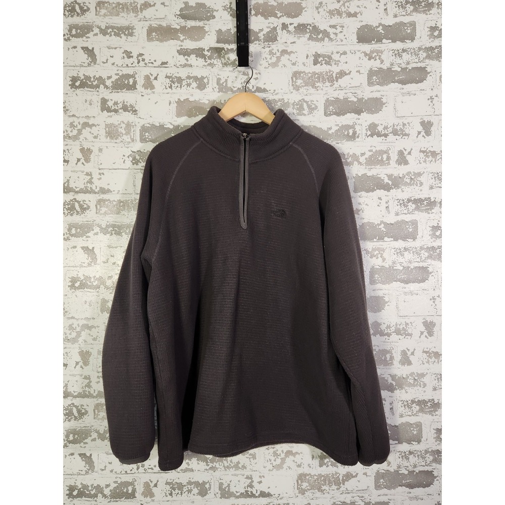 The North Face Gray Fleece 1/4 Zip Up‎ Jacket Sweatshirt Mens Size XL